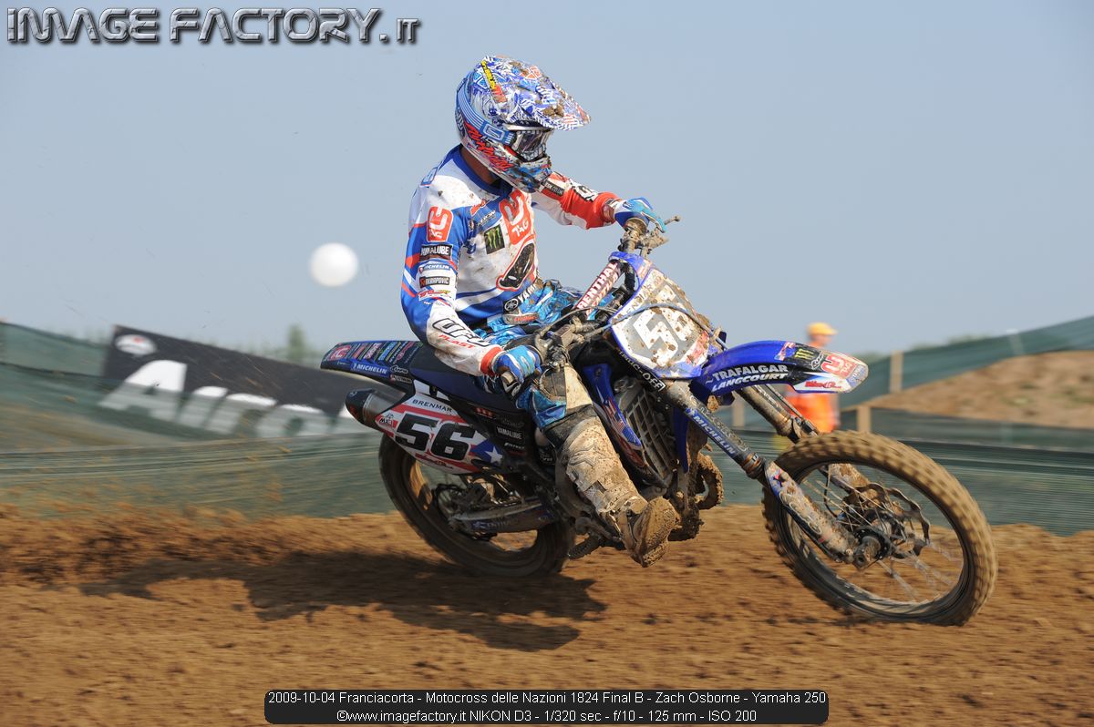 2009-10-04 Franciacorta - Motocross delle Nazioni 1824 Final B - Zach Osborne - Yamaha 250